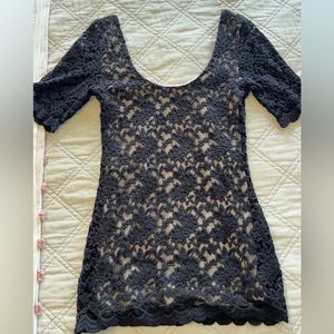 Black scoop neck blouse